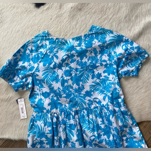 Peyton & Parker dress short-sleeved with a blue and white floral pattern - Picture 10 of 11